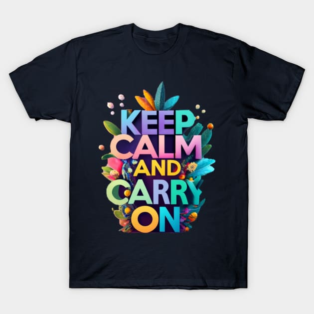 keep calm and carry on T-Shirt by AOAOCreation